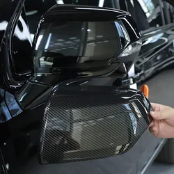 For Cadillac Escalade 2021-23 ABS Carbon Fiber Matte Black Car Side Rear View Mirror Cap Cover Exterior Modification Accessories