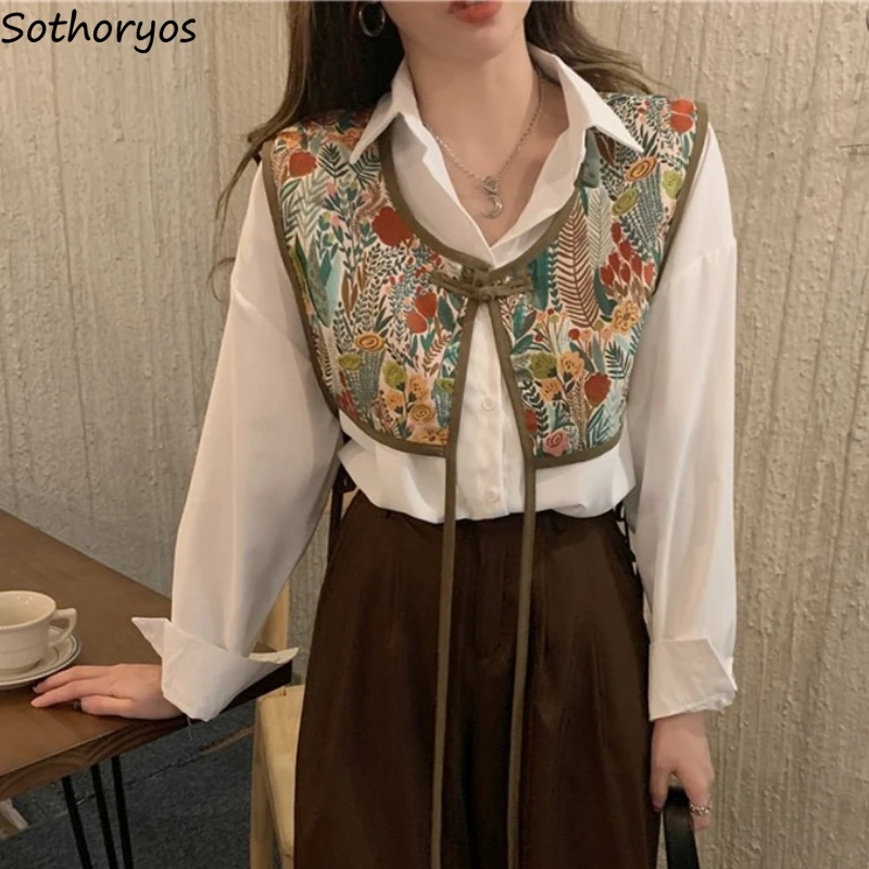 

Trendy Vests Women Chic Embroidery Vintage Button Temper Ladies Sleeveless Outwear Loose Street Wear Cropped Spring Vest Leisure