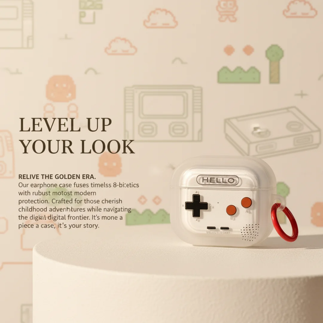 Hello Game Console Earphone Case for AirPods Pro 2nd Pro3 3D classic headphone Cover for AirPods 1 2 3 4 Protective Cases