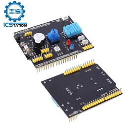 Multi-function Expansion Board for Arduino UNO R3 LM35D DHT11 Temperature Sensor Passive Buzzer Infrared Receiver Shield