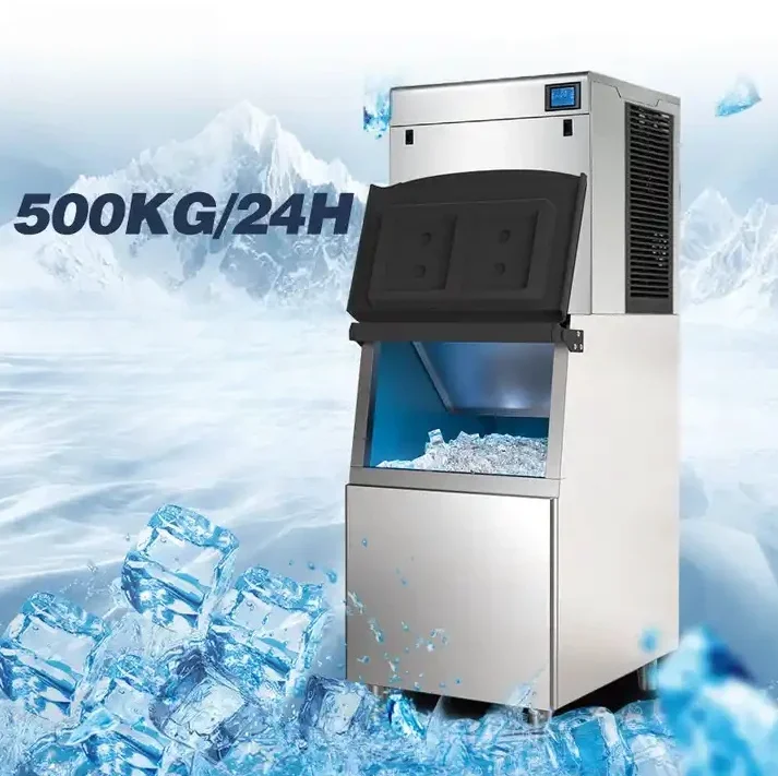 Plant Energy Saving Crystal Granular Nugget Crushed Storage Auto Cleaning Block Ice Machines Drink Automated Ice Makers