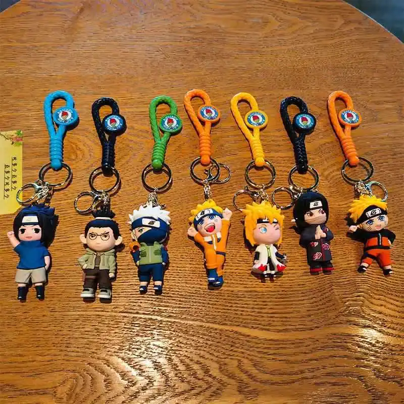 

1/6pcs Naruto cartoon keychain Hatake Kakashi character keychain cartoon pendant bag car key decorations gifts for fans.