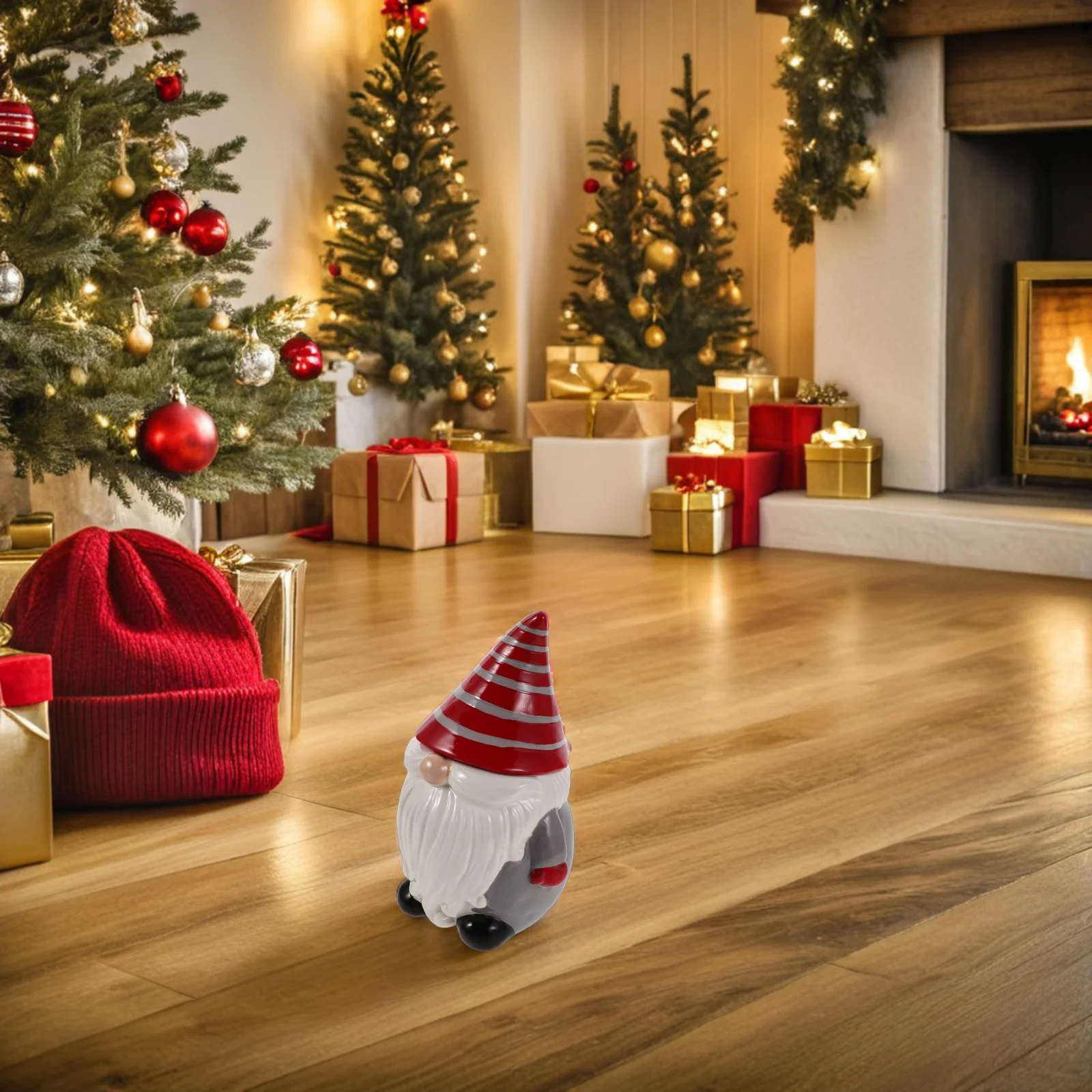 

Christmas Gnome Ceramic Storage Jar Decorative Airtight Lid Holiday Container for Cookies Candy Festive Display