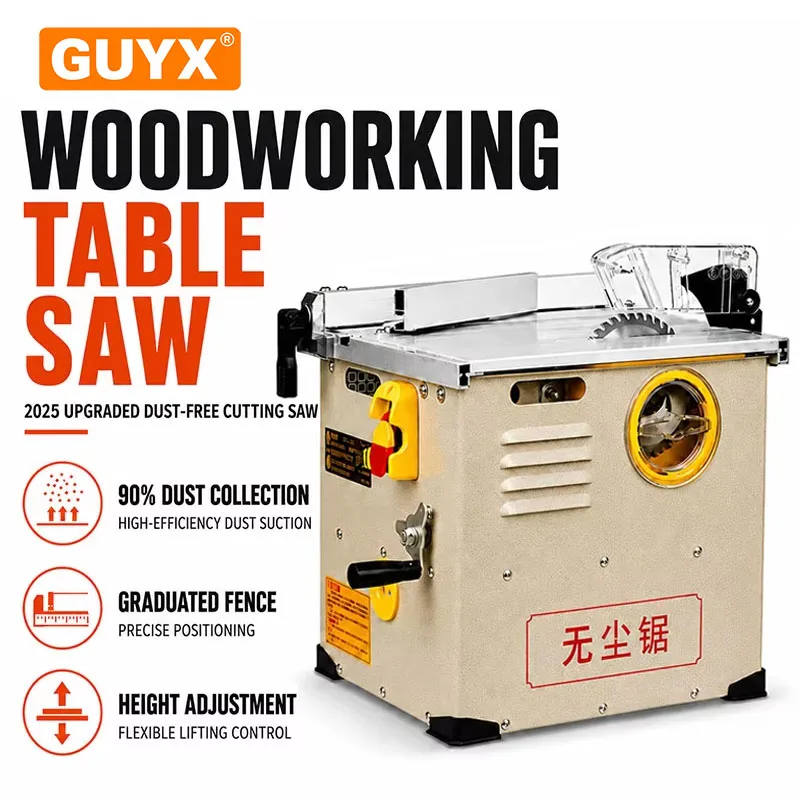 2400W Adjustable Height Woodworking Table Saw Dust-Free Cutting Machine For DIY Cutting Of Flooring Cabinets Wardrobes