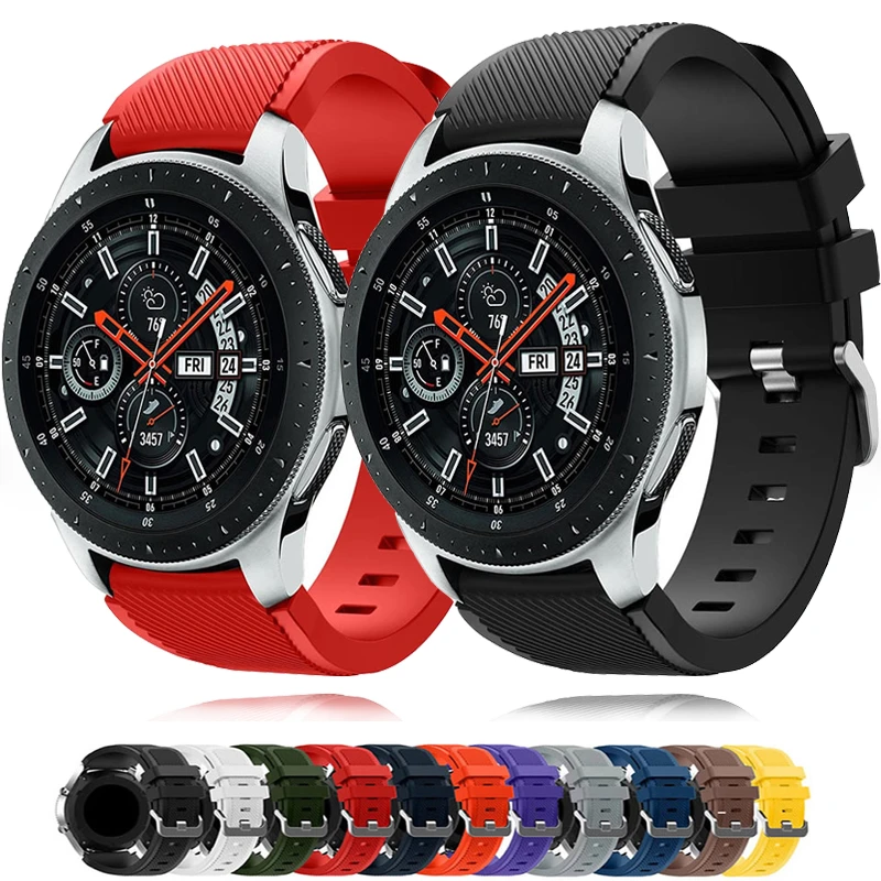 

22mm Band for Samsung Galaxy Watch 4/Classic/46mm/42mm/Active 2 Gear s3/S2 Silicone Bracelet Huawei GT/2/GT2/3 Pro Strap