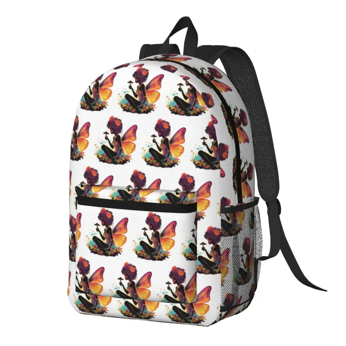 African Enchanted Fairy Backpack Daypack Large Capacity Kids BookBag School Bag Shoulder Bags for Men Women