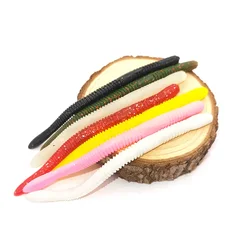 New Fishing Soft Lures 115mm 4.2g 10pcs Artificial Worm Baits Silicone Fishing Lures Crankbait Fishing Tackle for Bass