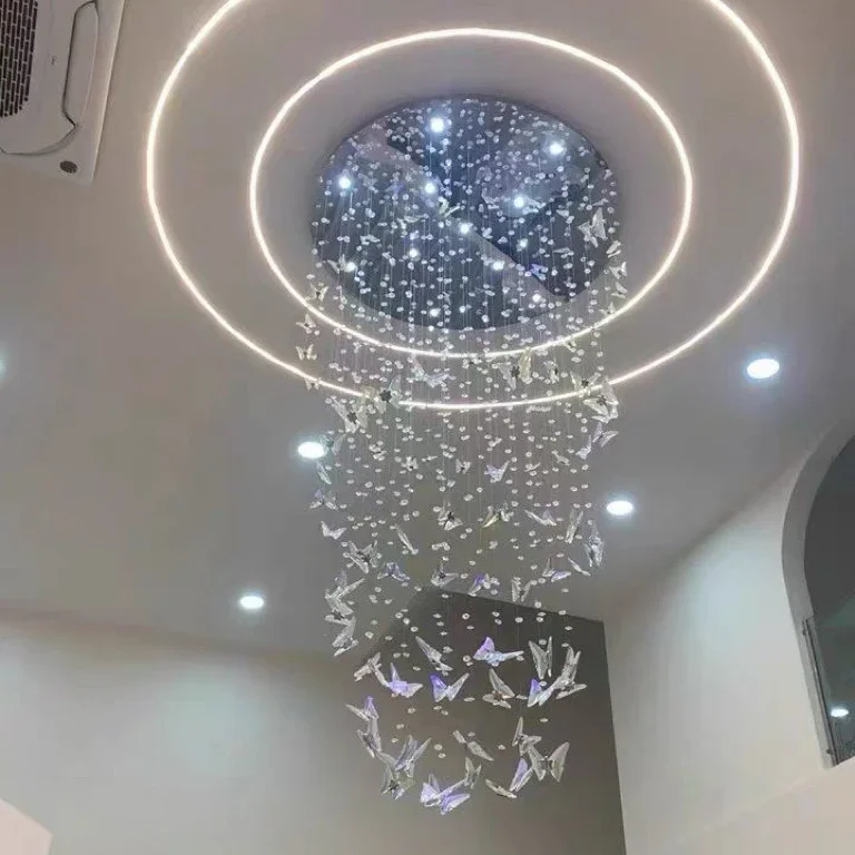 Factory Outlet Modern Style Gold Color Hotel Lobby Chandelier Led Crystal