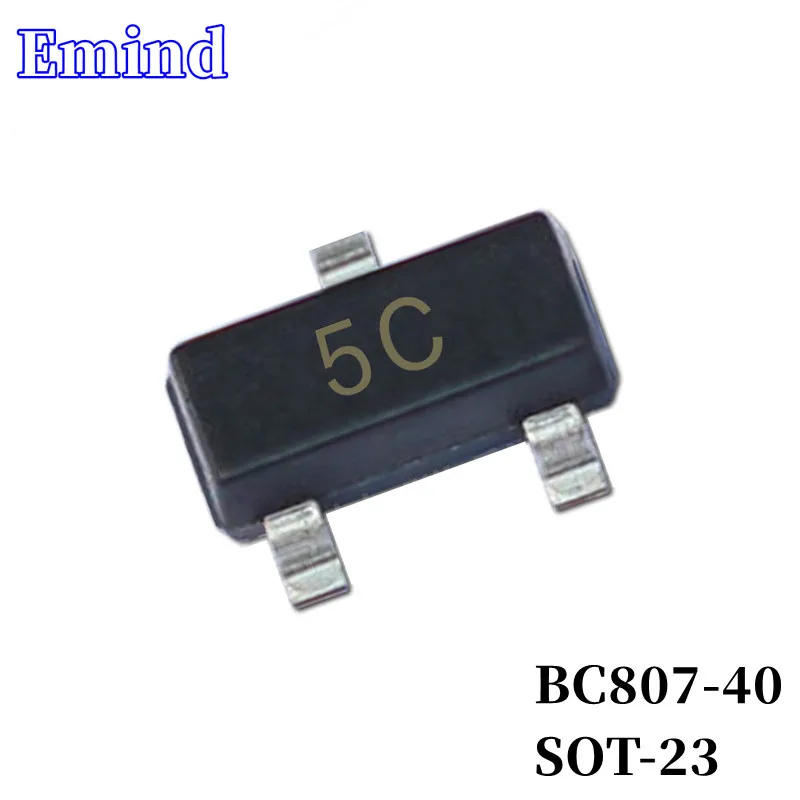 500/1000/2000/3000Pcs BC807-40 SMD Transistor SOT-23 Footprint 5C Silk Screen PNP Type 45V/1000mA Bipolar Amplifier Transistor