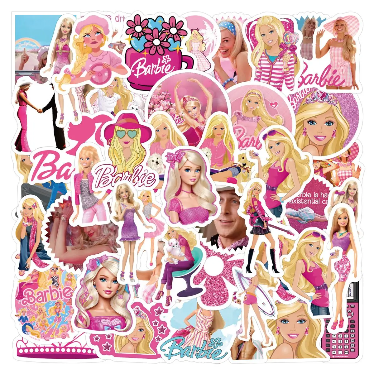 60pcs Barbie stickers girl Anime Stickers Bicycle Guitar Laptop Phone Case Cup Suitcase Cartoon Waterproof Sticker Kids Toy Gift