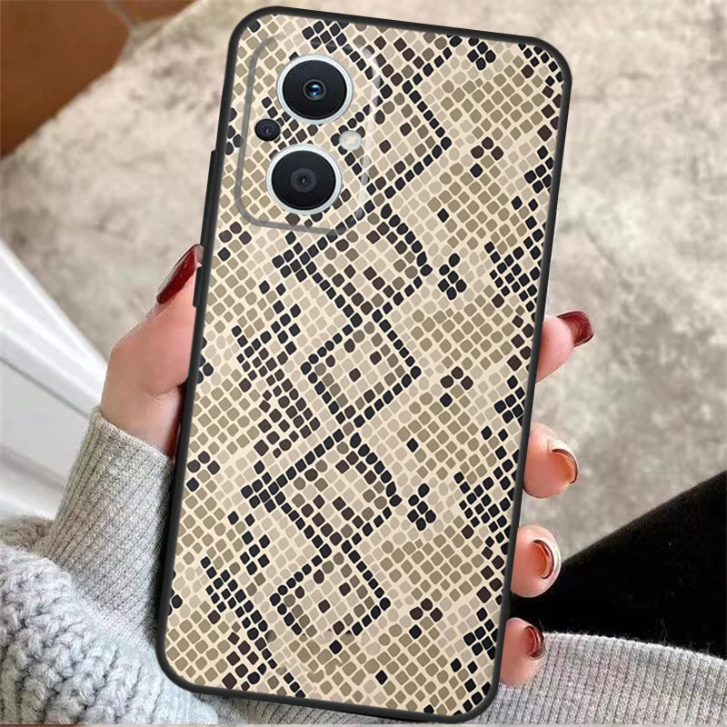 Animal Print Ombre Tiger Snake Case For OPPO Reno 8 7 Lite Reno 3 4 5 6 Lite 8T 4Z 5Z Find X5 X2 X3 Lite Neo X6 Pro Cover