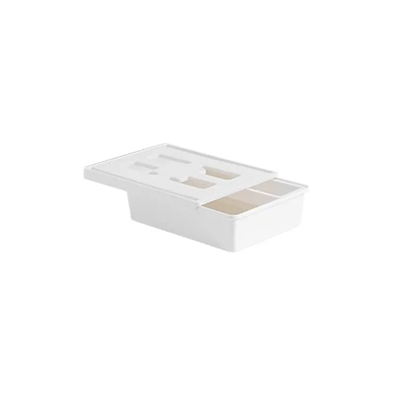 Hidden Storage Box Desk Storage Drawer Self-Adhesive Plastic Table Storage Holder Simple Sundries Cosmetics Stationery Organizer