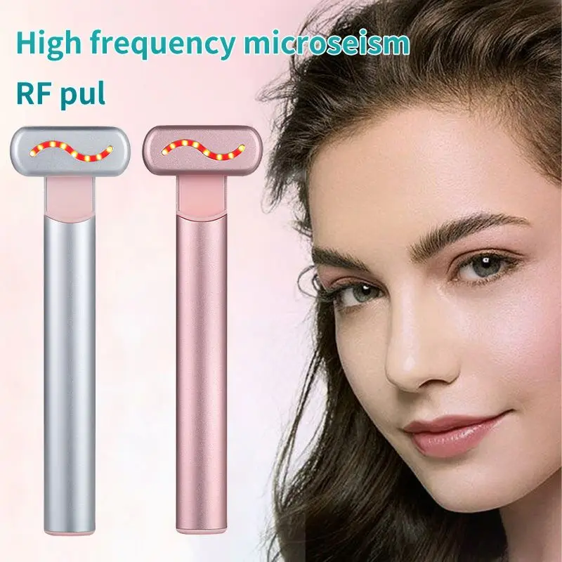 EMS Microcurrent Face Lifting Device Red Light Facial Wand Eye Neck Massager Skin Tightening Anti Wrinkle Skin Care Beauty Tool