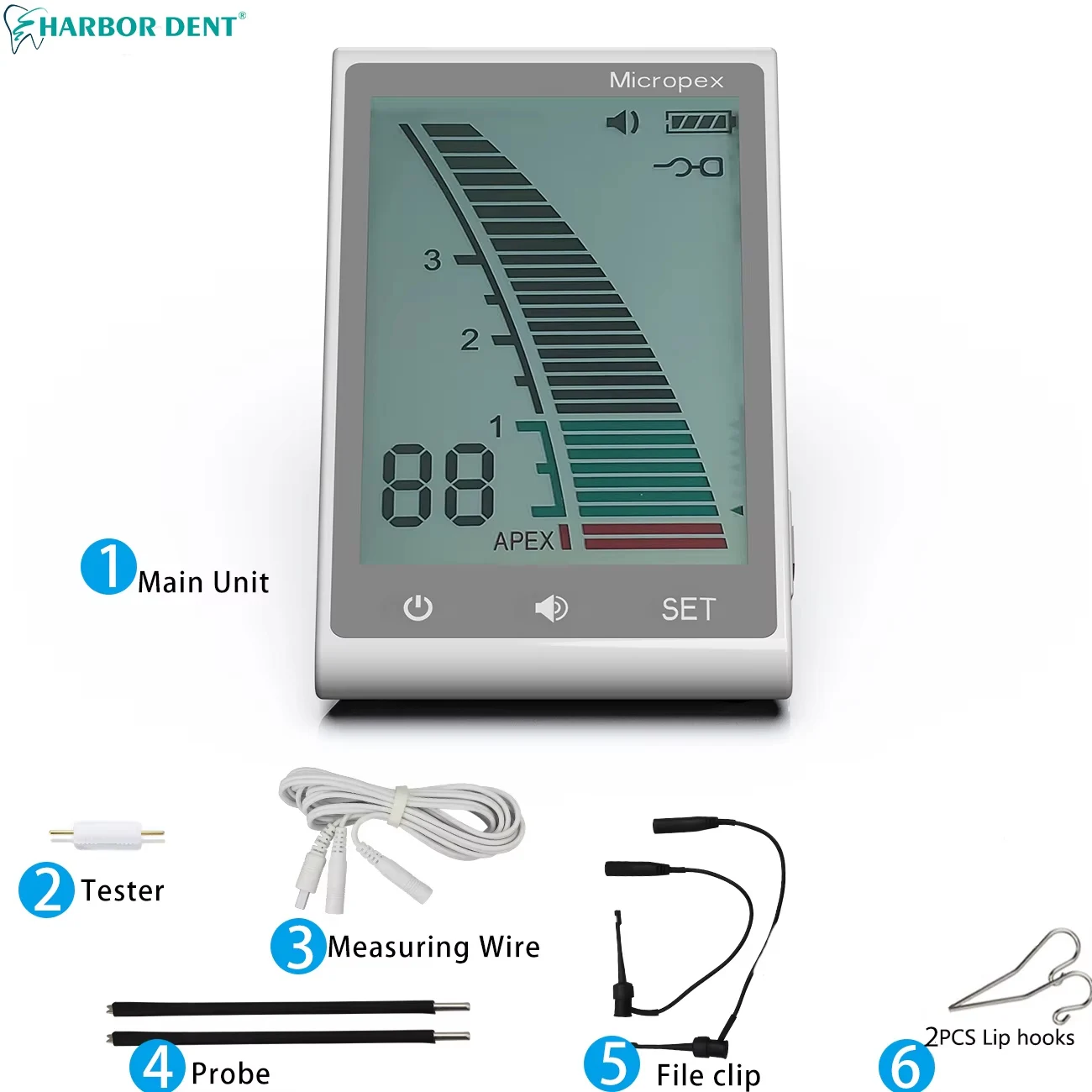 Dental Laboratory Micropex Chirurgische Wurzelkanal Apex Locator Mini Wurzelkanalmeting Draagbare Machine Tandheelkunde Tool