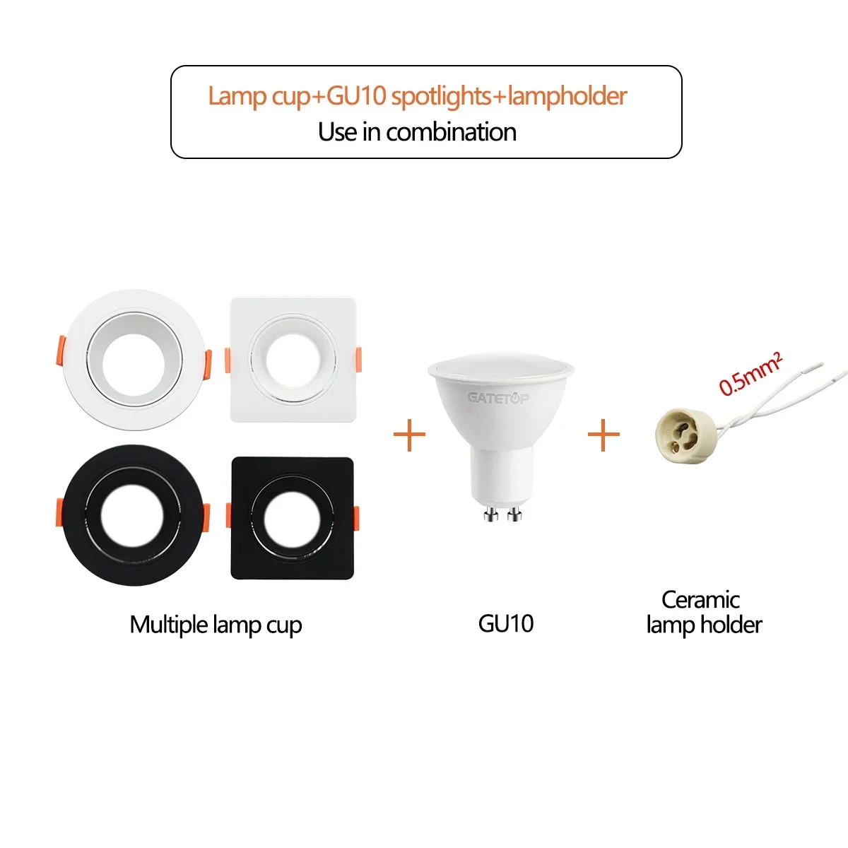 Imagem -05 - Teto Spotlight Grupo Energy Saving Downlight Led Ângulo Rotating Iluminação Interior Quarto e Hallway Iluminação 8w Gu10 Base Ac120v Ajustável