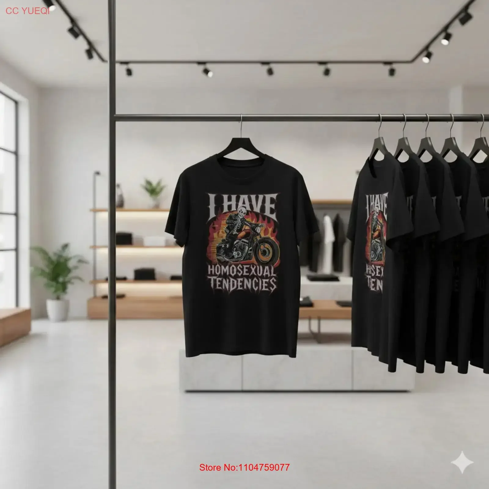 I Have Homosexual Tendencies Skull Biker T Shirt S296 vintage Washed designer clothes Stretched Breathable Slightly Versatile