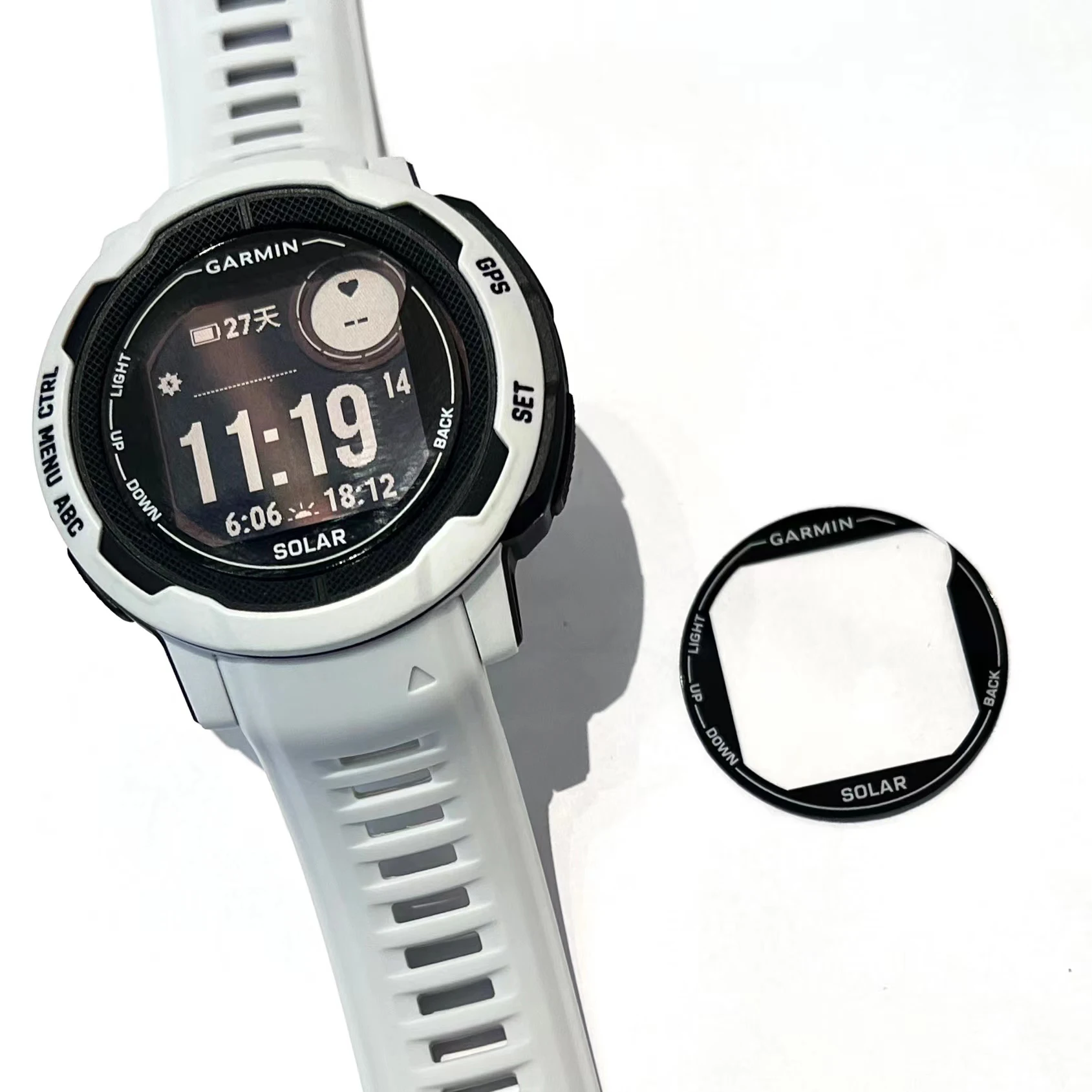 Película protetora para garmin instinto 2 2s, pulseira de smartwatch 3d, película protetora de tela (vidro não temperado), 1 peça/2 peças