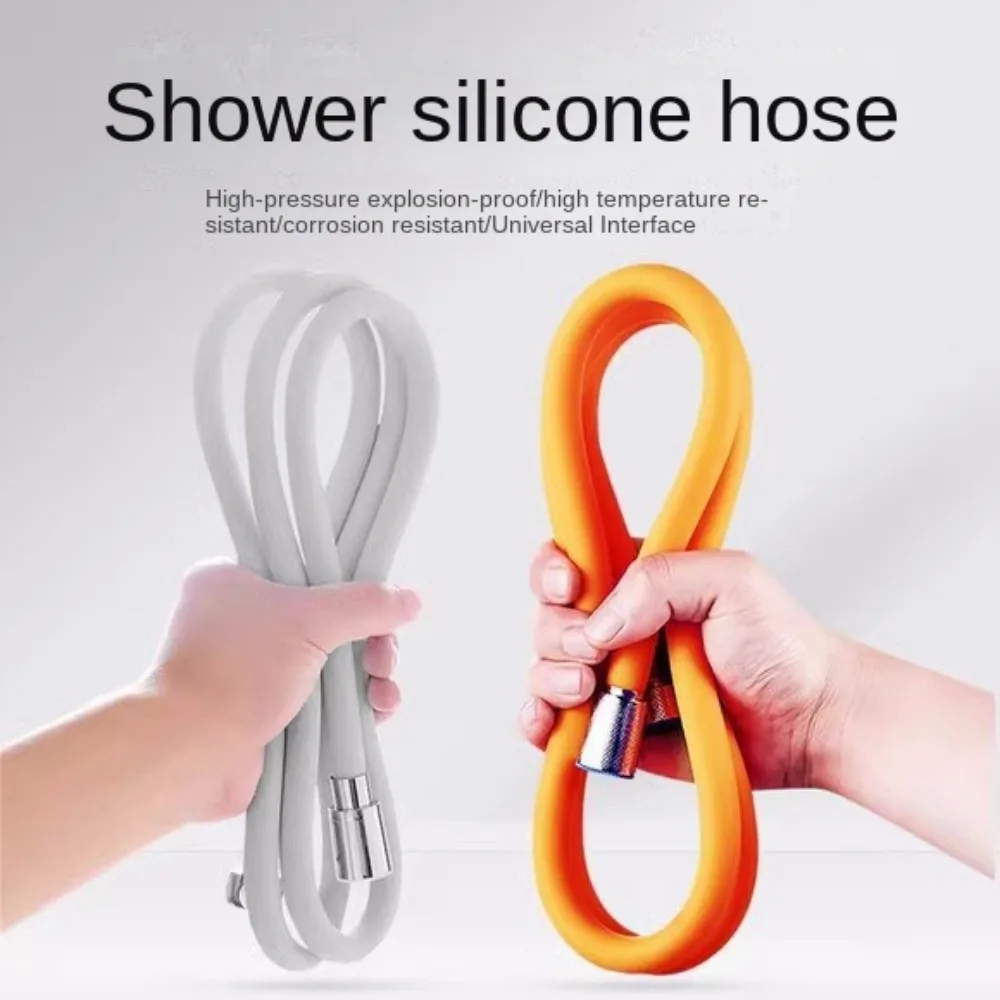 Silicone Silicone Shower Tube Soft Shower Kit Splash Shower Hose Simple Bath Tools Faucet Attachment Water Heater Accessories