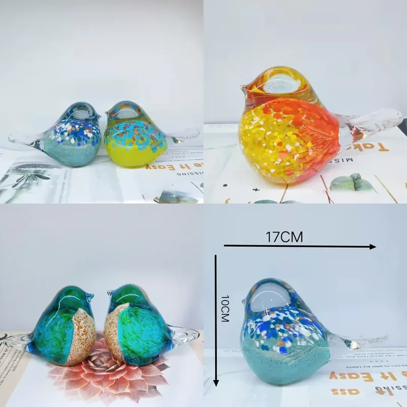 Modern Simple Glass Bird Vase Desktop Decoration Eco-friendly Blown Craft Suitable for Anniversaries Home Decor