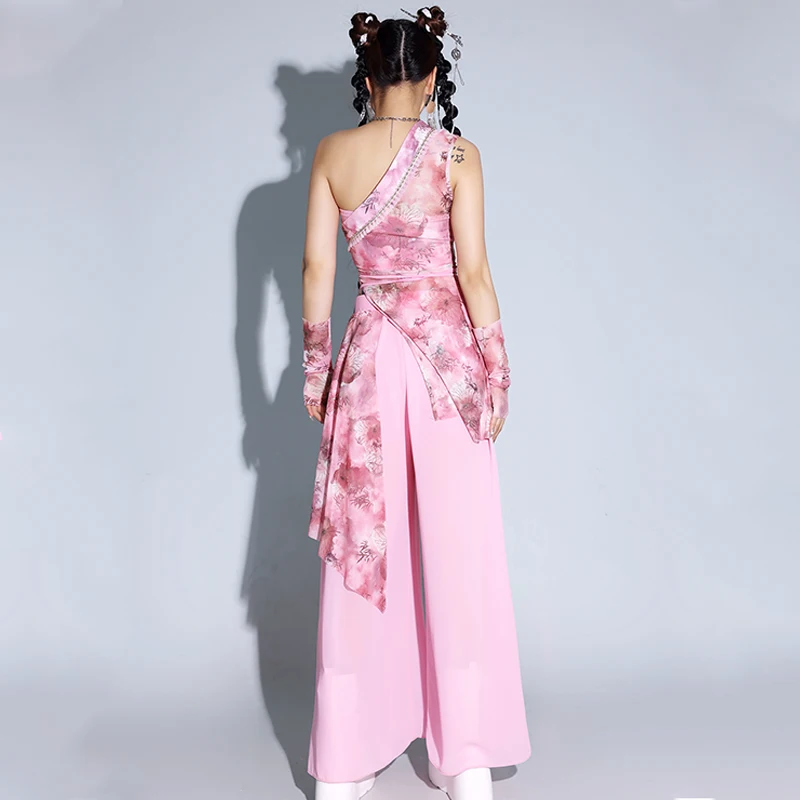 جديد Kpop مجموعة ملابس رقص الجاز النساء الوردي جوجو راقصة وتتسابق النمط الصيني دعوى المغني DJ مرحلة الأداء الملابس BL17074 #5