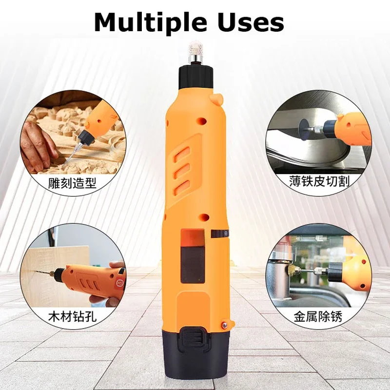 Hot sales 12V Rechargeable Electric Die Grinder Whole Set Accessory Variable Speed Drill Grinding Milling Polishing Carving Mach