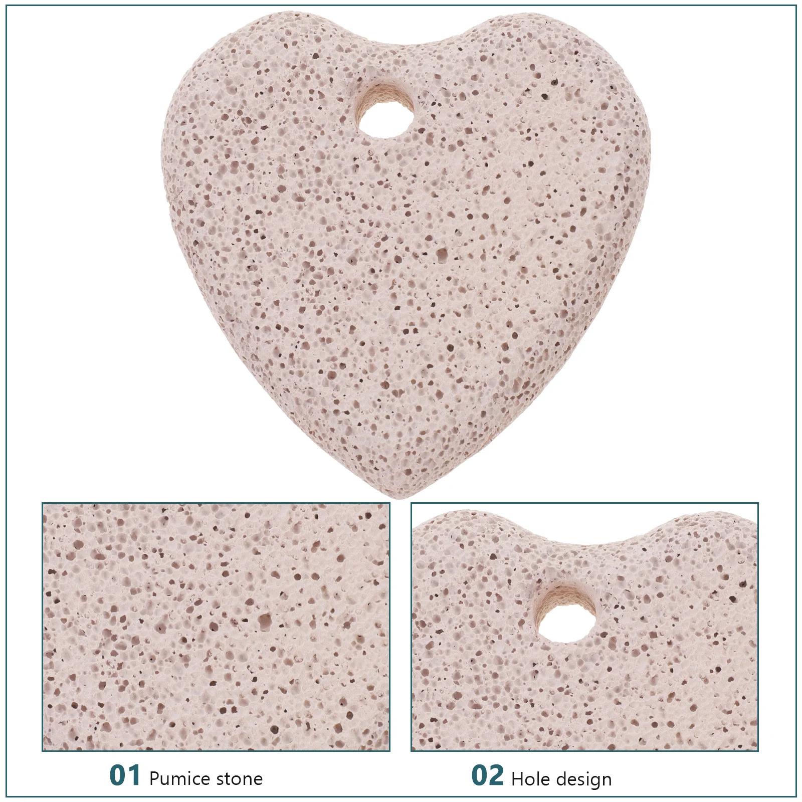 

Набор из 3 водостойких пемз в форме сердца для удаления мозолей и огрубевшей кожи на пятках, для педикюра