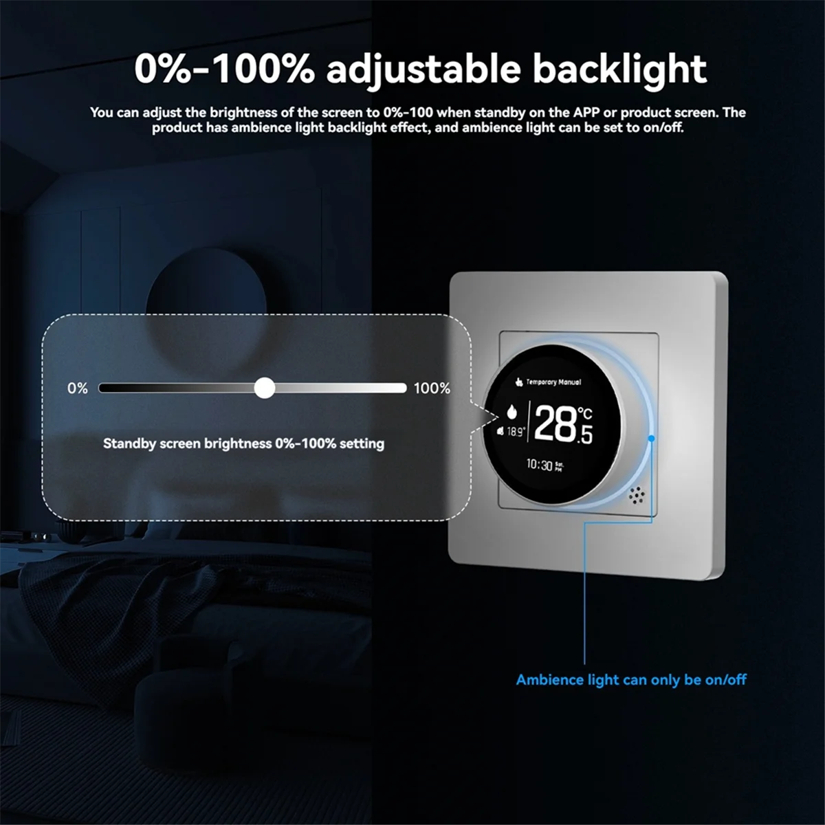 ABXHA Tuya ZigBee Smart Knob Thermostat Gaskessel Heizung Temperaturregler Funktioniert mit Alexa GoogleHome Schwarz