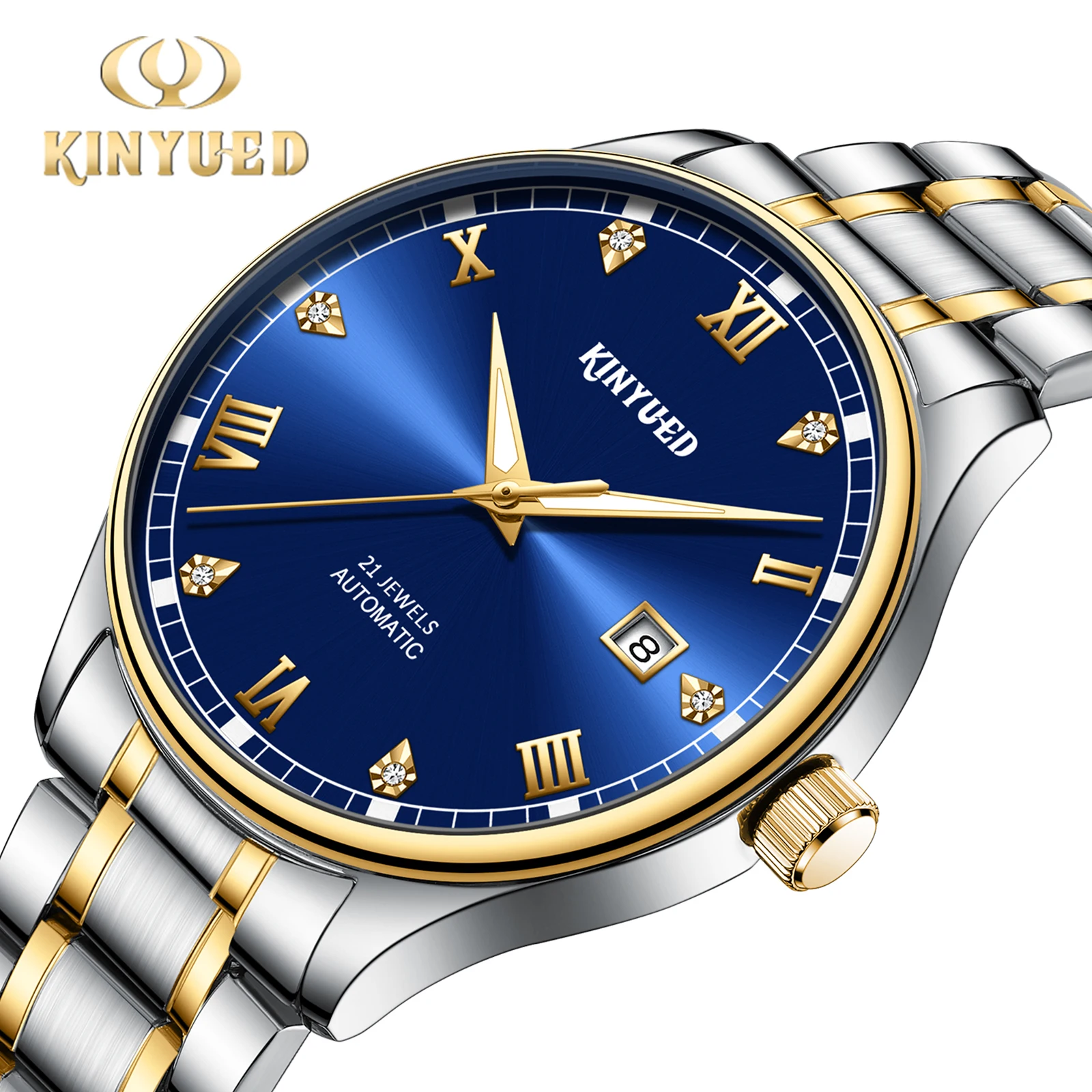 

KINYUED Top Brand Men's Watch Mechanical Wirstwatches Luxury Automatic Clockwork Watches for Male reloj hombre Watches