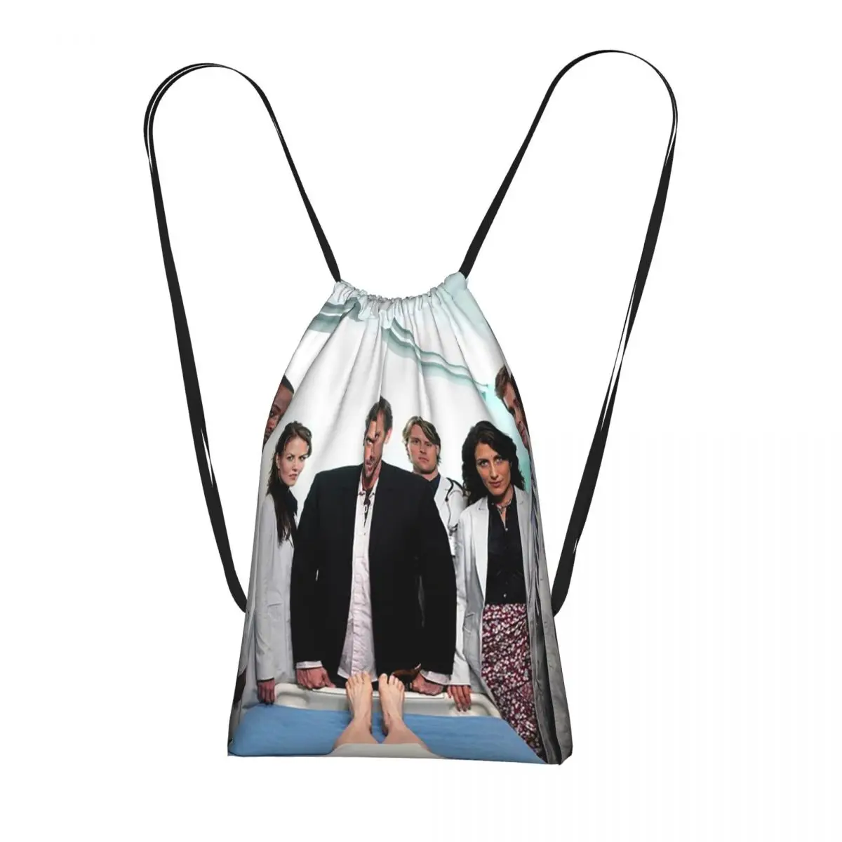 

Dr Gregory House Movie Backpacks Portable Drawstring Bags Sports Bag Book Bags for Travel Students