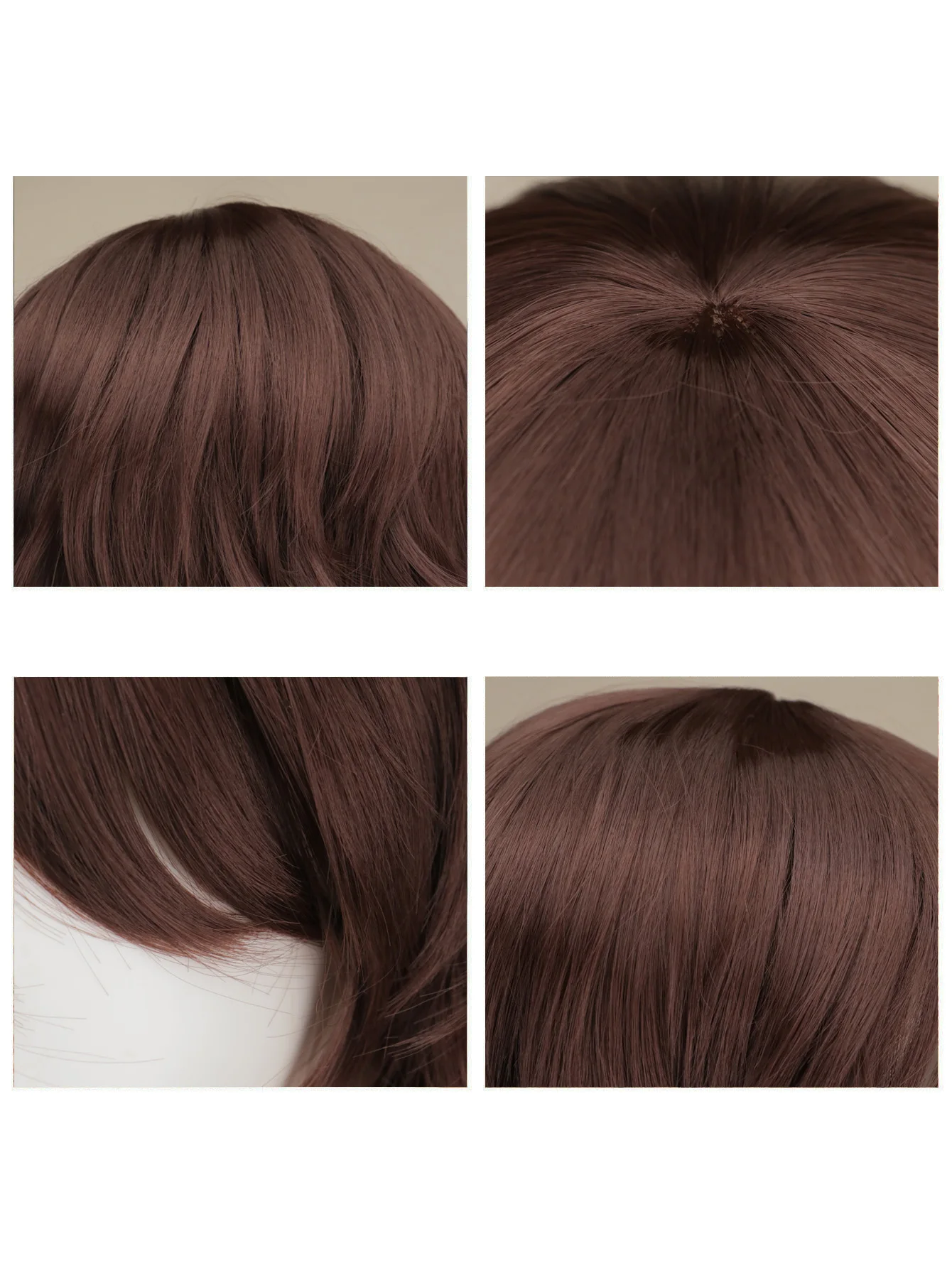 Dark Brown Wig for  Cosplay Wig Costume Men Short Anime Natural  Fiber Synthetic Wigs Soft Party Hair Wigs