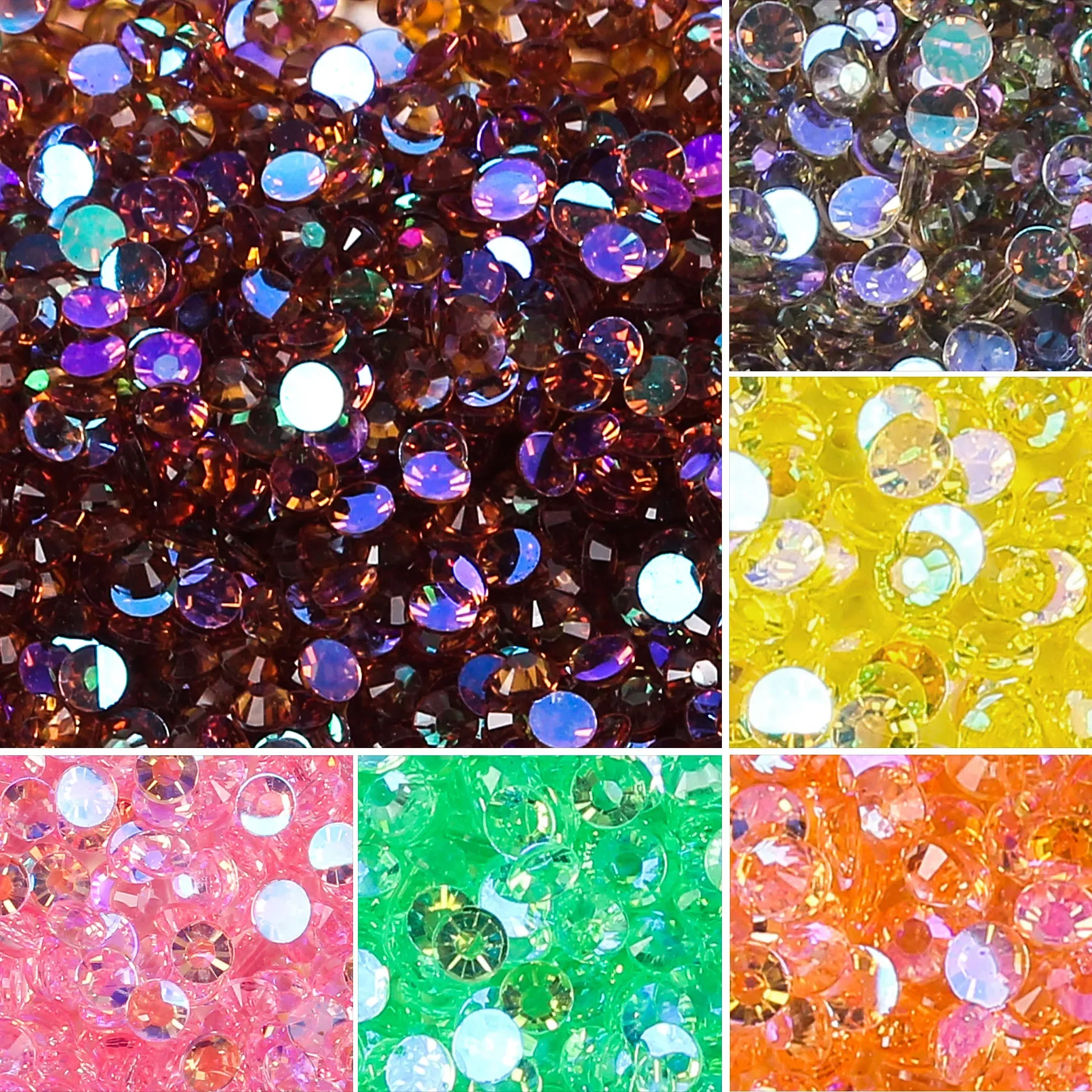 Paradise Light Resin Rhinestones  Aurora Diamond Transparent Resin Stones For DIY Nails Phone Case Jewelry Sticker