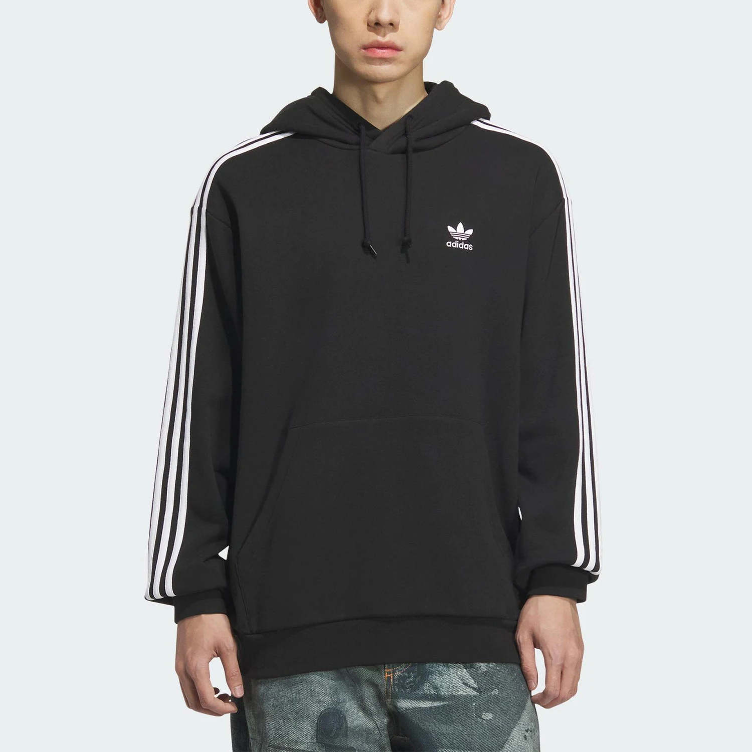 felpa-casual-con-cappuccio-sportiva-da-uomo-adidas-clover-originale-kd1860