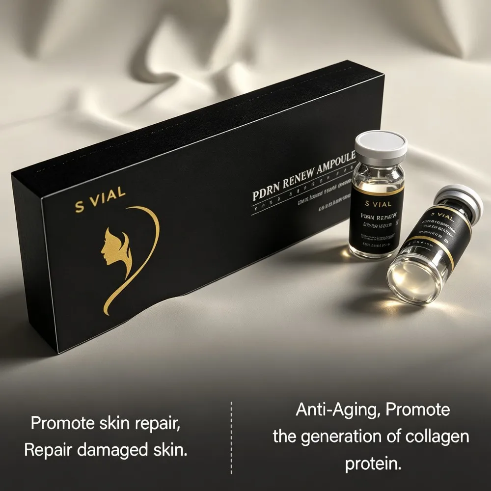 PDRN Salmon Ampoule Serum Set Barrier Repair Firming Essence Hydrating Facial Skin Care Refreshing Nourish Smooth 5Pc/Box 10ml