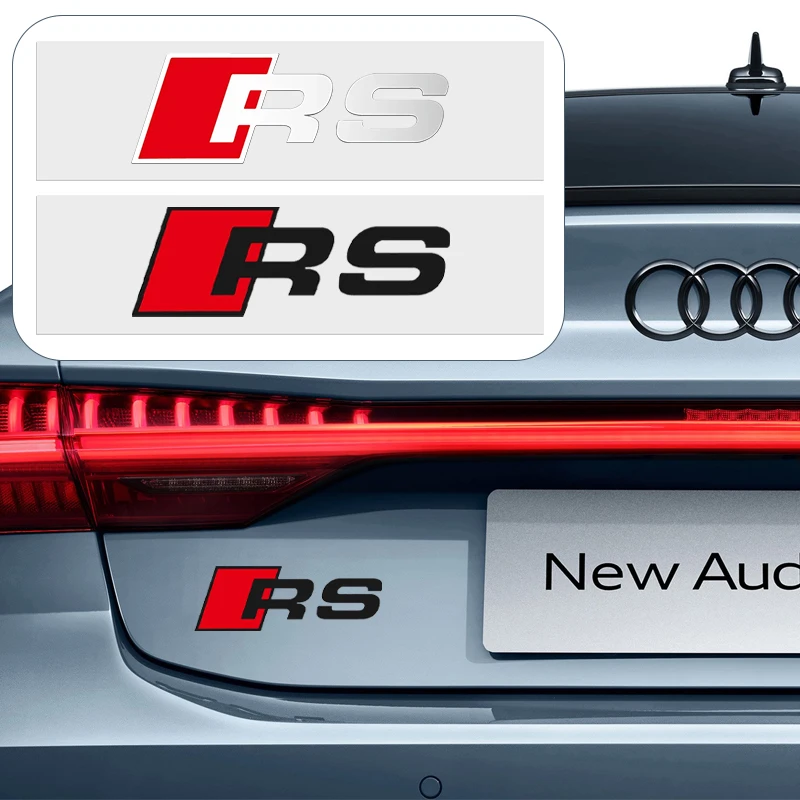 For Audi RS Logo A3 A4 A5 A6 A6L A7 A8 Q3 Q5 Q7 S3 S4 S5 RS3 RS4 RS6 Car Body Window Trunk Decoration Stickers Auto Accessories