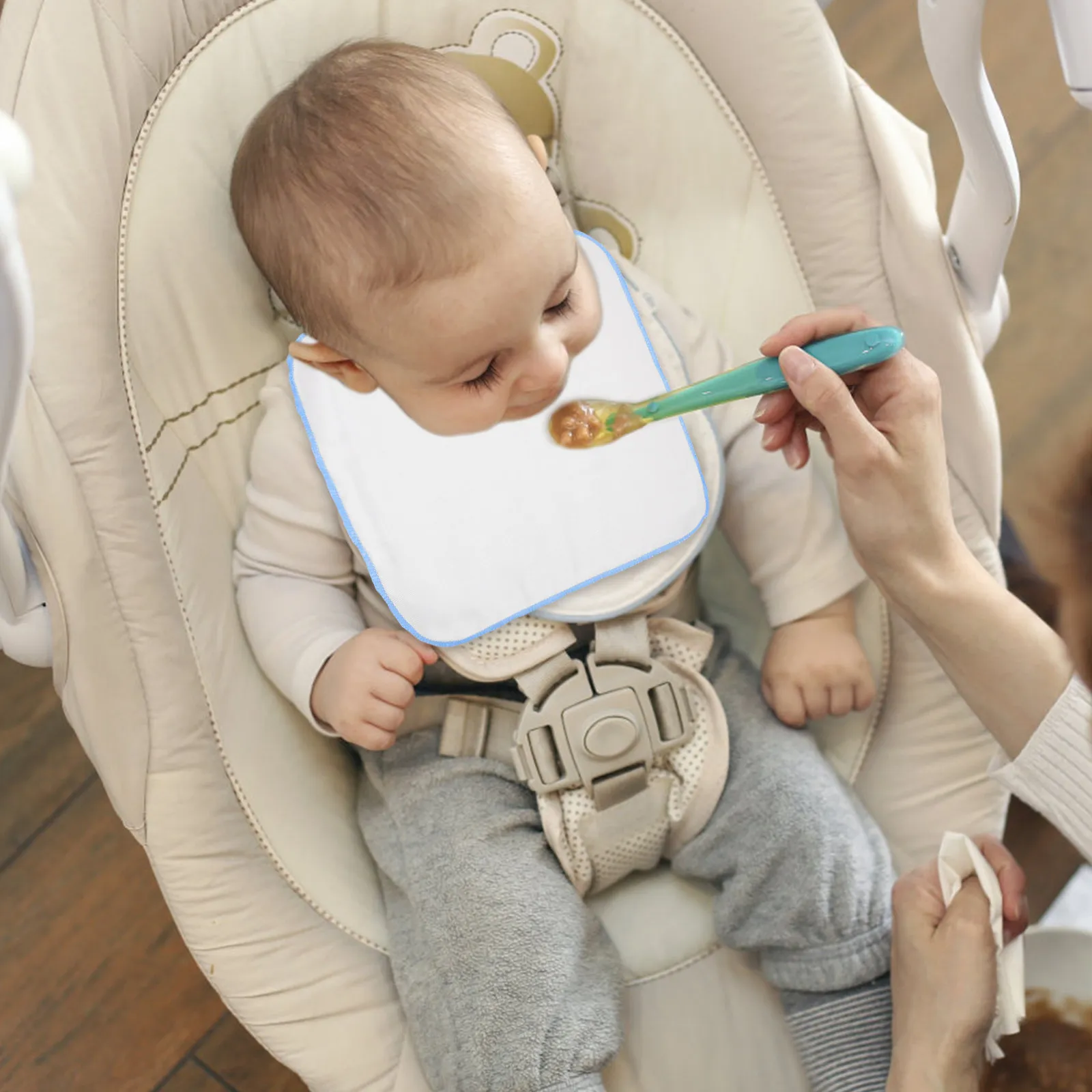 

9Pcs Baby Burp Towel 25x25cm High Quality Cotton Drool Bibs for Teething Infants Unisex Saliva Wiper Water Absorption Kerchief