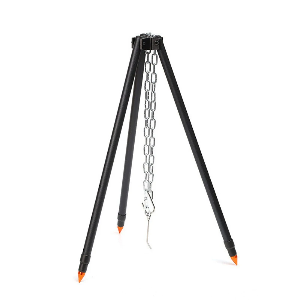 

Camping tripod for outdoor For cooking adjustable height portable aluminum alloy frame lightweight stable barbecue stand