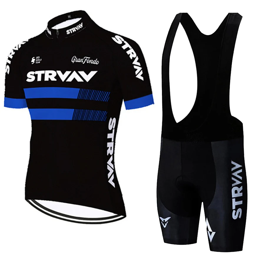 

Cycling Clothing Mens Sets Summer 2024 Bib Team Jersey STRVAV Road Bike Uniform Men Set Mtb Men's Jacket Shorts Man Complete