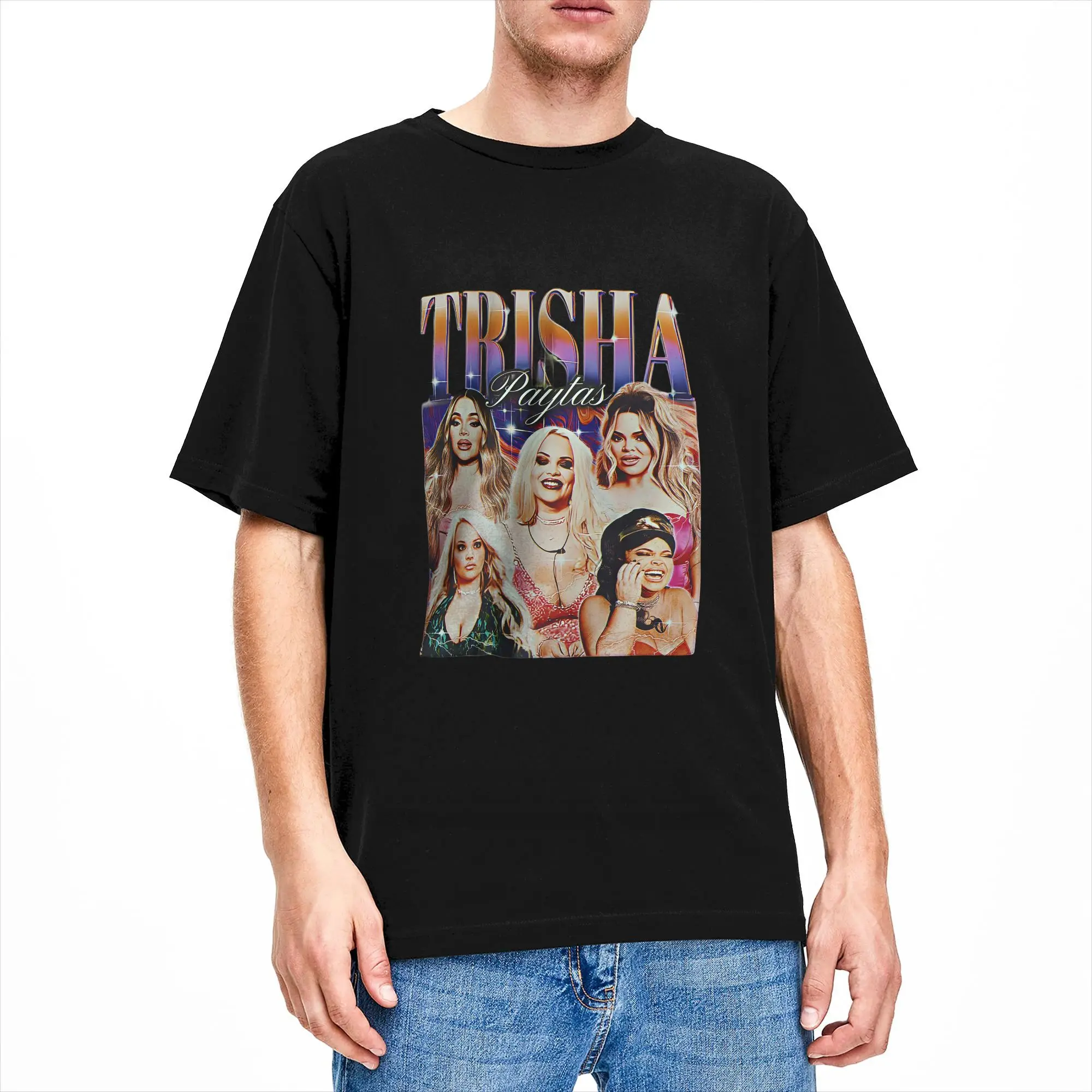 Trisha Paytas YouTuber  Men's T Shirt  Vintage Tees Short Sleeve O Neck T-Shirts Pure Cotton Graphic Printed Tops