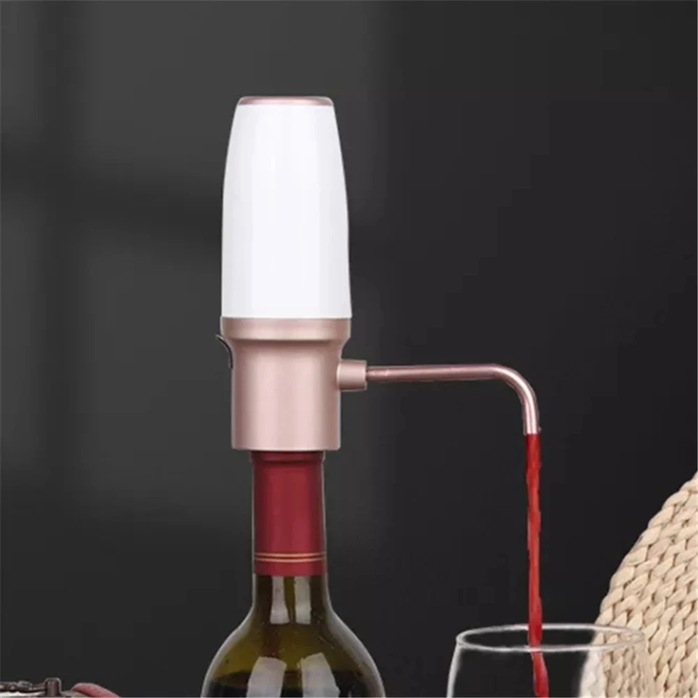 One Touch Electric Wine Aerator And Dispenser Quick Sobering Decanter USB Charging Automatic Wine Pourer For Bar Party Kitchen