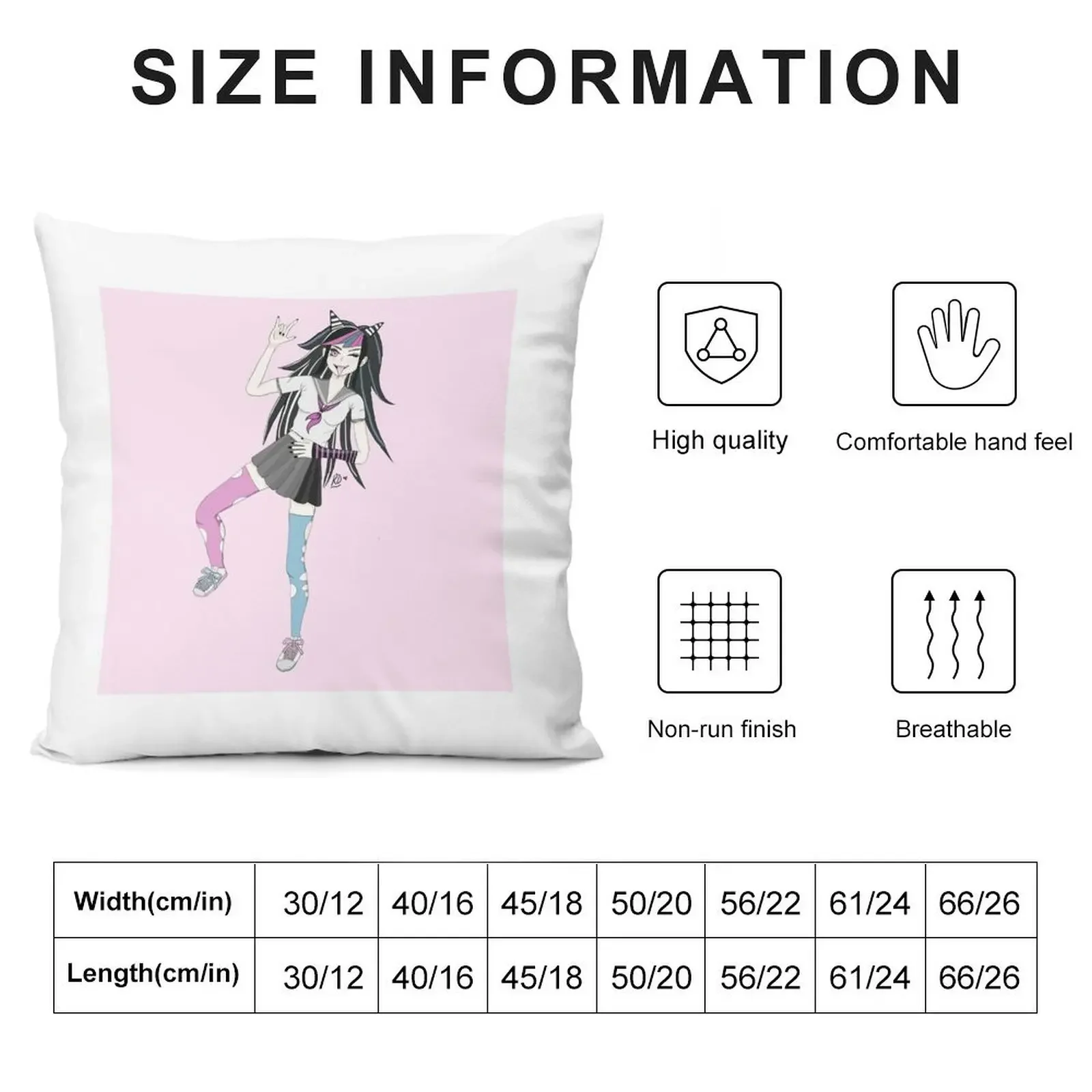 Ibuki Mioda the Ultimate Cool-Girl Throw Pillow Room decorating items christmas pillow case Anime pillow