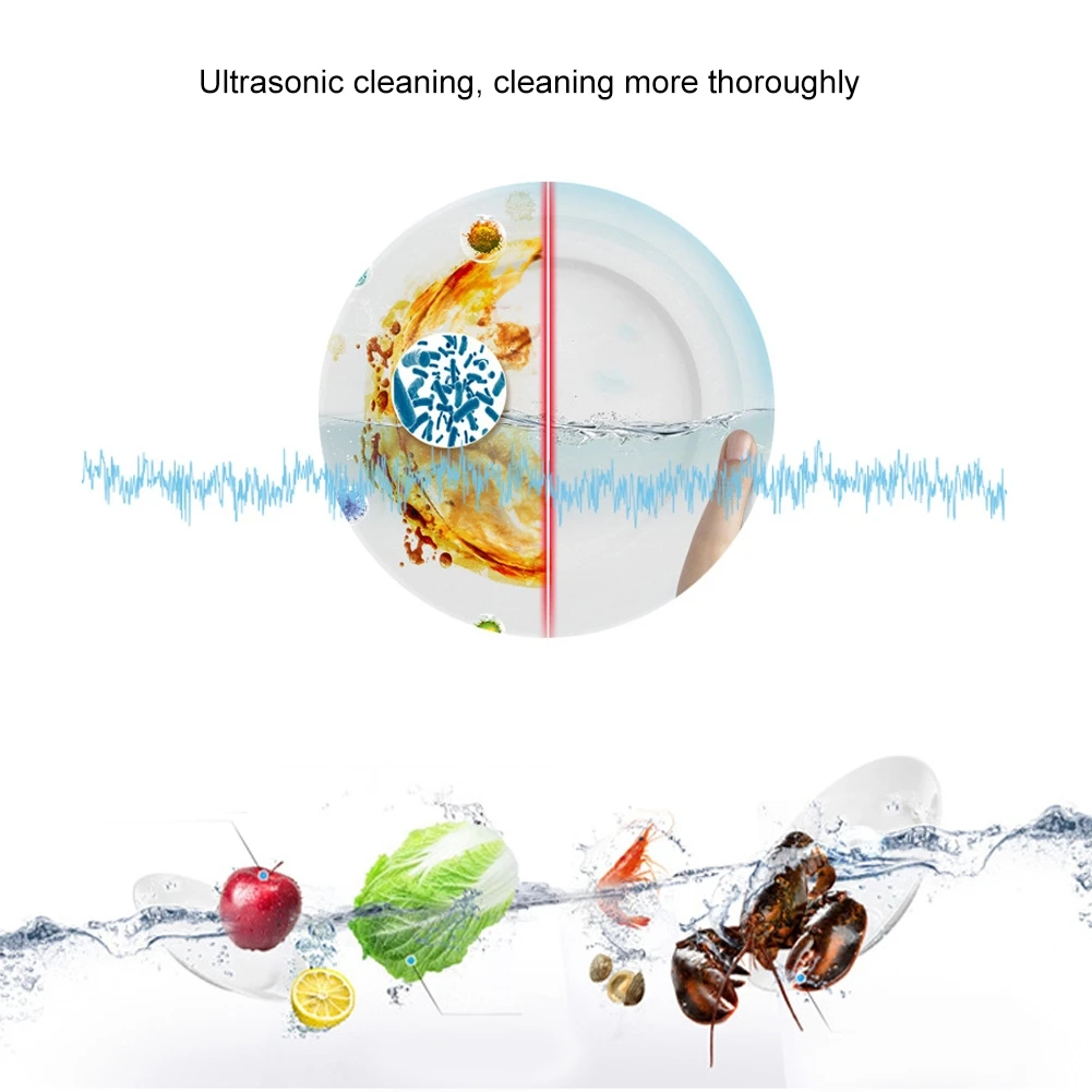E2 Multifunctional Household USB Mini Ultrasonic Dishwasher Kitchen Clean Surfing Dishwasher Dish Fruits Washing Machine Cleaner