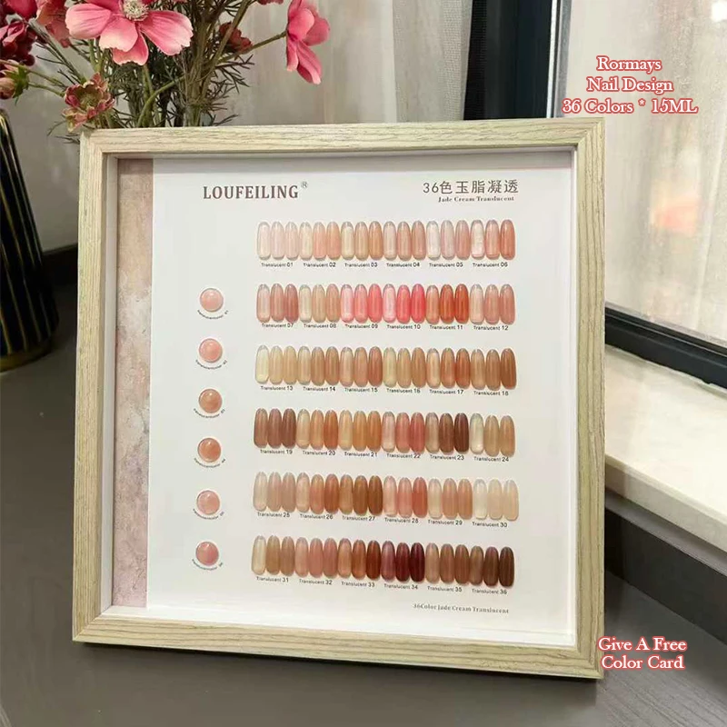36 Colors Ice Through Nail Gel Polish Set Translucent Jelly UV Gel Varnish Nude Pink Brown Semi Permanent Soak Off Manicure Kit