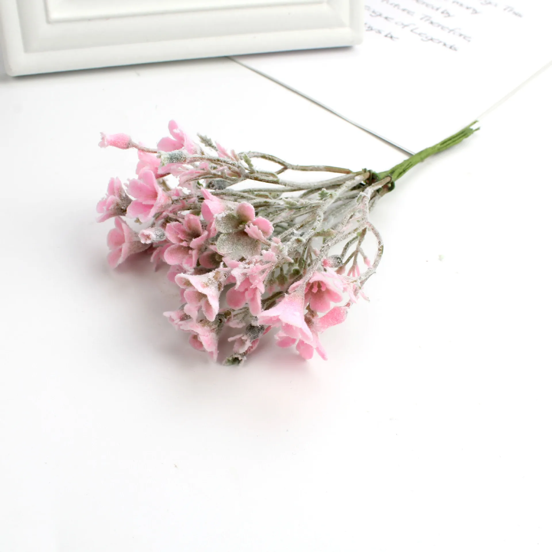 DIY simulation leaf accessories artificial succulent green plant Christmas rattan circle home flower arrangement decoration
