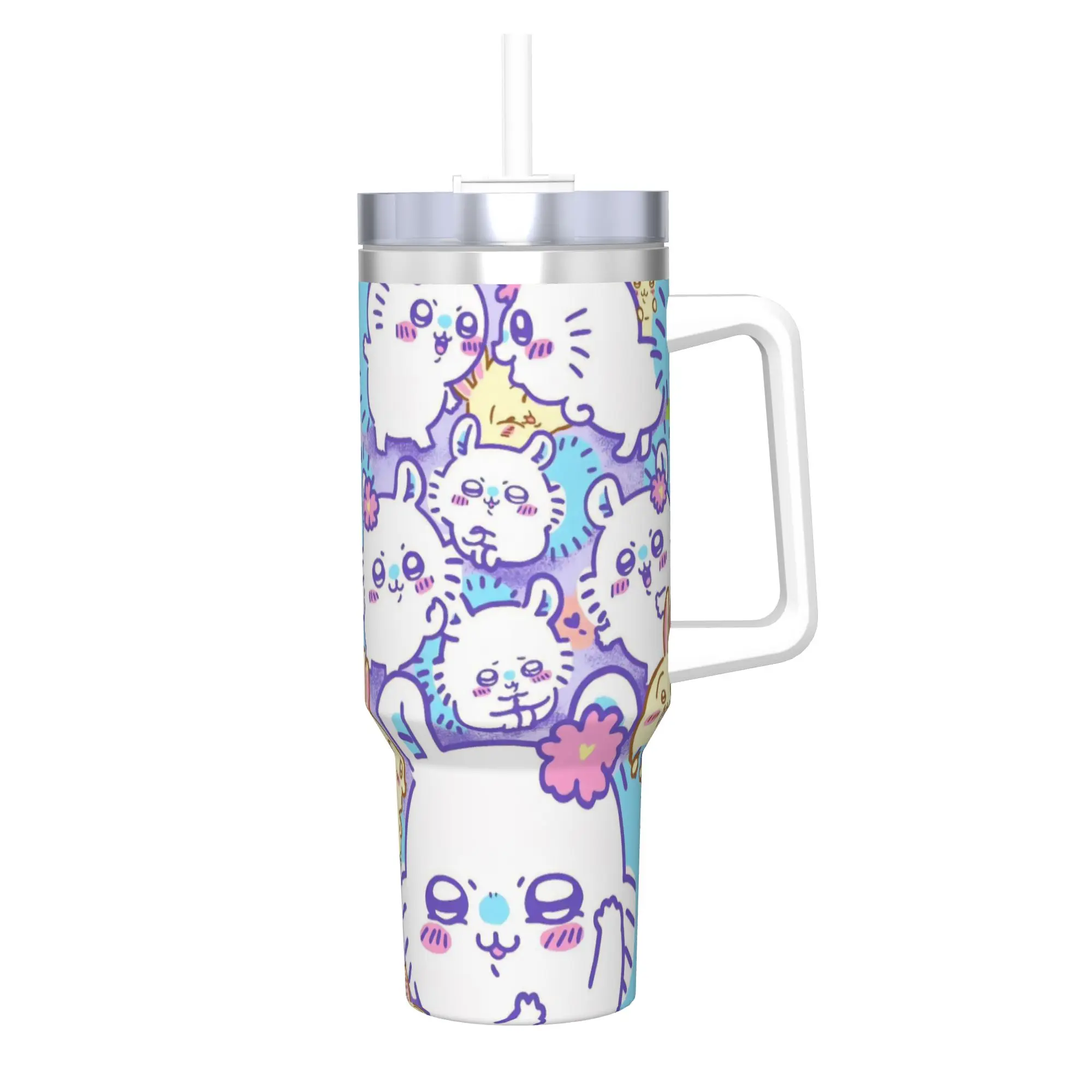 Stainless Steel Tumbler Chiikawas Usagis Kawaii Anime  Thermal Cups Heat Preservation Cold and Hot Mugs Cup Travel Water Bottle