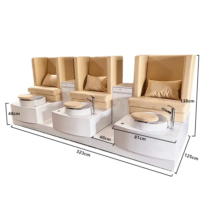 Single Double Triple Multiplayer, Foot Bath Nail Art Sofa Reclining Chair Massage Spa Foot Bath SPA Surfing