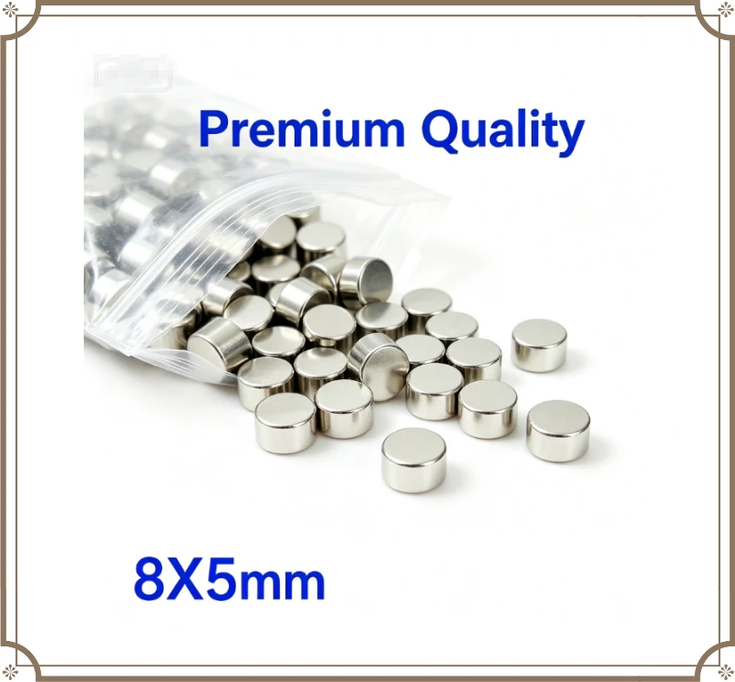 Super Strong N35 Neodymium Magnet 8x5mm Round Disc NdFeB Permanent Magnet For DIY Handmade Arts And Crafts