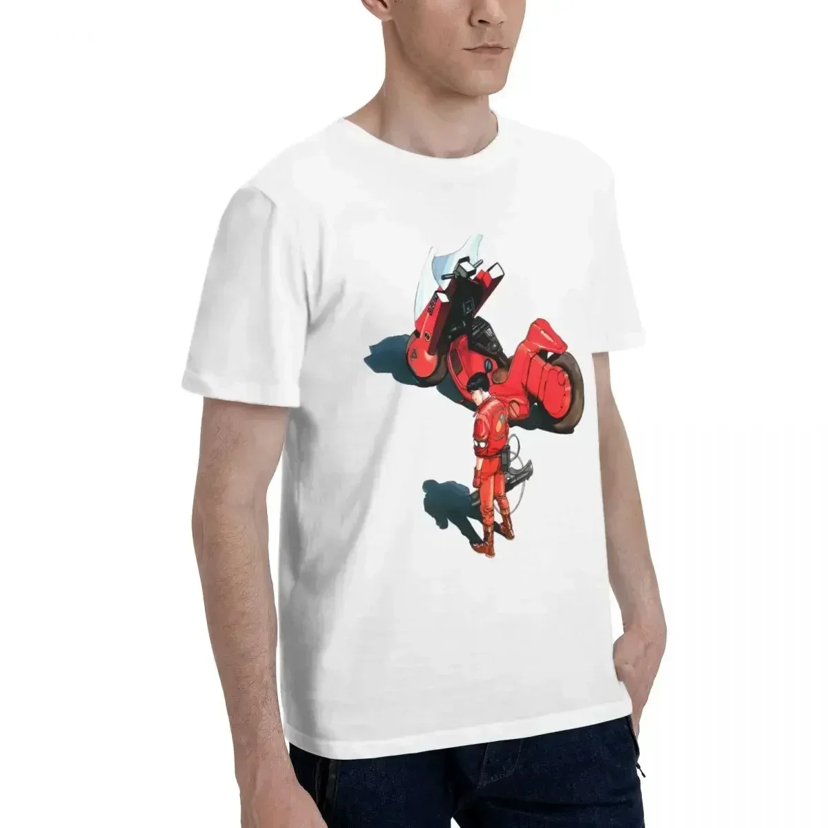 Motorcycle Moter Cycle 100% Cotton TShirts Kaneda From Akira Manga Movie Distinctive Men's T Shirt Hipster Clothing Size S-6XL