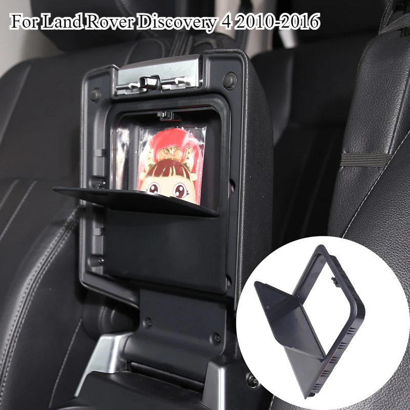 

ABS Black For Land Rover Discovery 4 LR4 2010-2016 Armrest Hidden Storage Box Center Console Organizer Cover Accessories