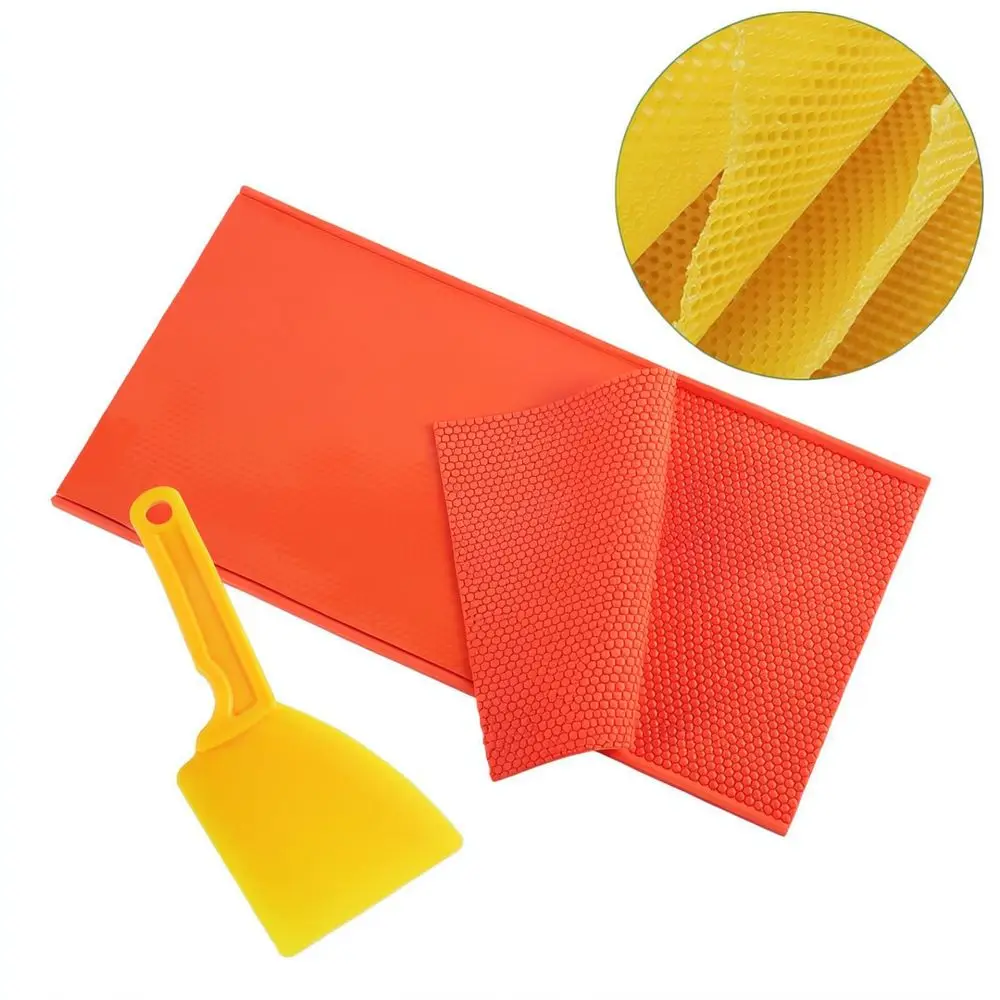 Bee Hive Foundation Silicone Sheet Mold Flexible Wax Pressing Tool For Beekeeping Industry Farm Equipment Supplies