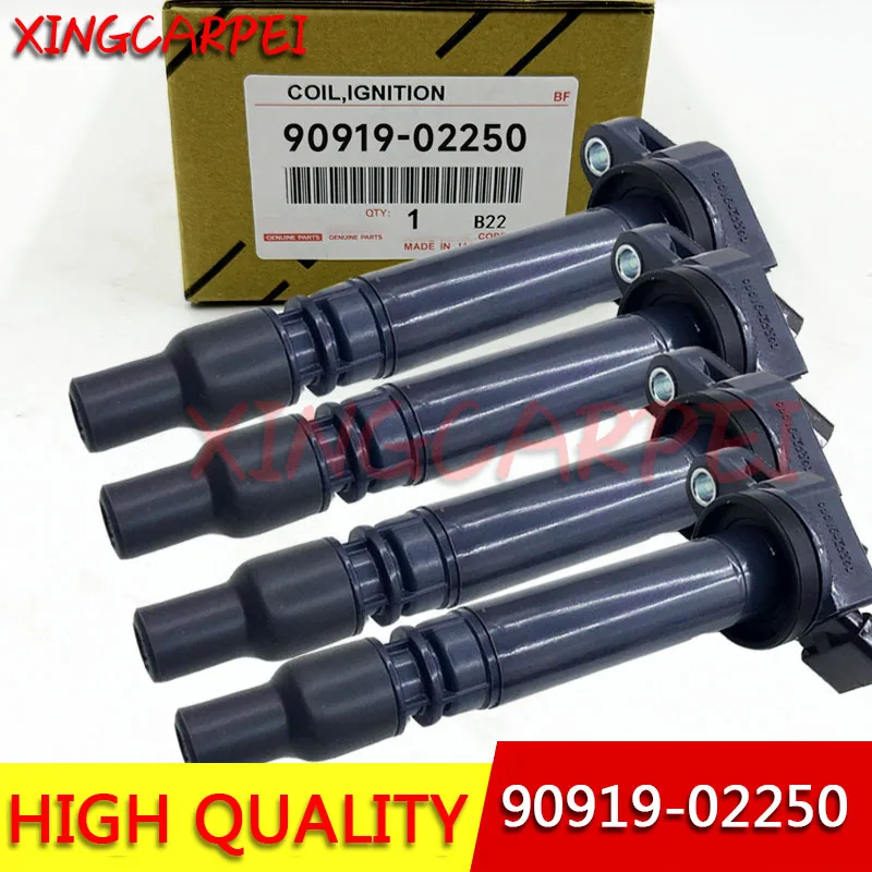 New 4pcs 90919-02250 90919-A2005 Ignition Coil 673-1309 9091902250 For Toyotaa Avalon Camry 4Runner RAV4 L-exus IS25